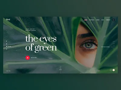 Green Look branding creative design dribbble natural typography ui web website banner
