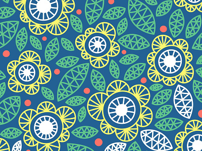Flowers abstract branding design doodle fabric flowers illustration ornament pattern vector