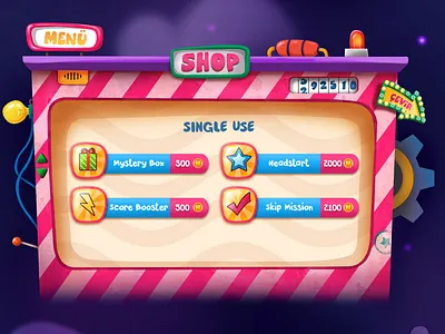 Mir on tv / Shop menü 2d 2d art art bar color design digitalart game gameapp gameart illustraion light menu menu design neon pixeren shop ui art ui artist ui design