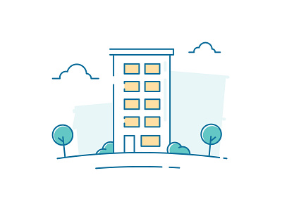 Building Info branding building design hustle illustration illustrator outline simple ui ui illustration vector