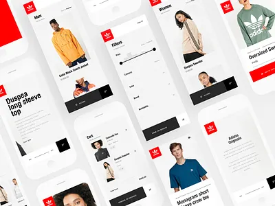 Adidas Originals Screens adidas app design ecommerce invision studio invisionstudio ios iphone mobile ui ux design web design