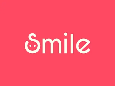 Smile branding illustrator logo typography vector