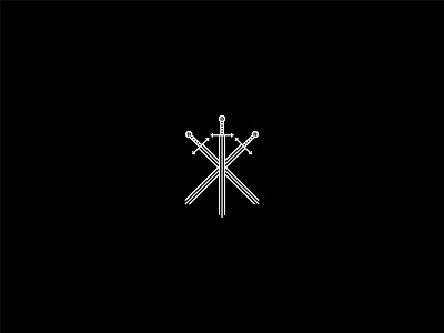 Swords Logo abstract design flat logo logomark minimal sword vector