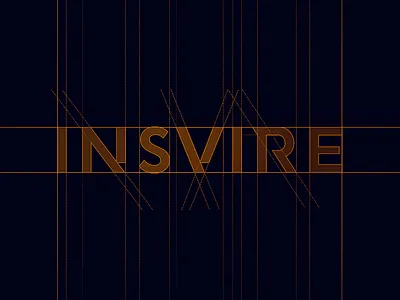 INSVIRE - custom typeface aiste brand branding branding agency construction design geometry gradient grid grid logo icon logo design logo mark minimal simple logo startup tieatie typeface typeface design typeface designer