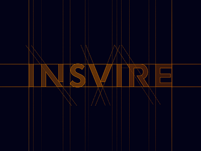 INSVIRE - custom typeface aiste brand branding branding agency construction design geometry gradient grid grid logo icon logo design logo mark minimal simple logo startup tieatie typeface typeface design typeface designer
