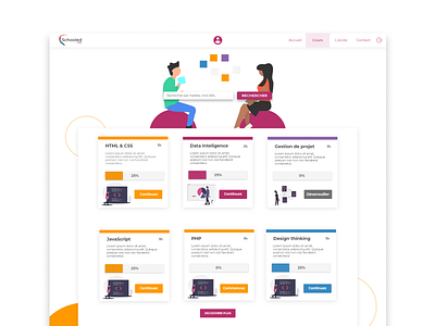 Schooled by EEMI (made by EclatD) adobe xd branding concept website design eemi landing page project school student ui design webdesign webdesigner