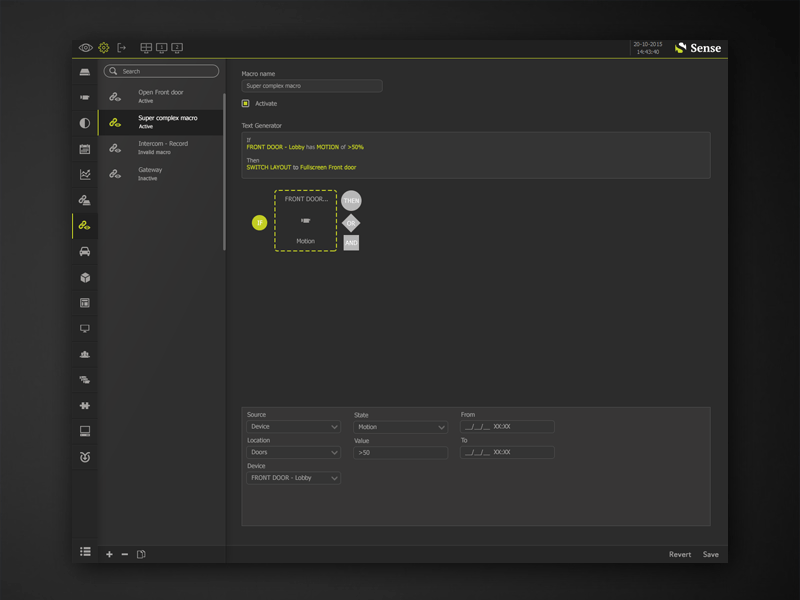 Macro Engine Redesign concept interface mockup
