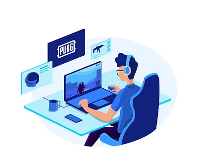 Playing Game flat game illustration illustrator vector