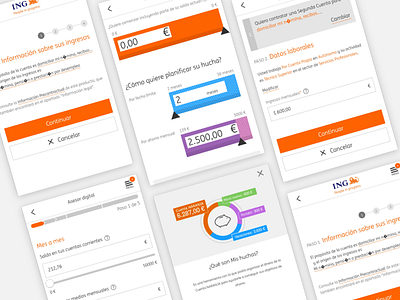 ING BANK app design financial app interaction design ui ux