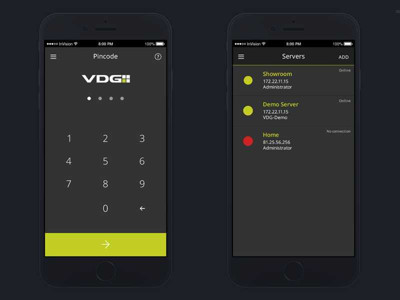 Vdg Mobile Login dashboad interface login form mobile app