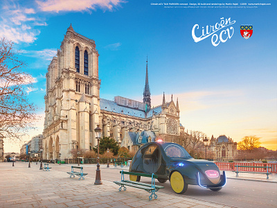 Citroën eCV TAXI Parisien concept study 2019 2cv 3d modelling 3d rendering citroen citroen 2cv citroen ecv concept concept car conceptual design ecv electric electric car hajek martin hajek paris taxi taxi parisien