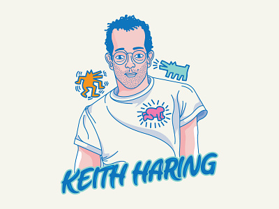 Keith Haring art branding color design heart icon illustration inspirational keith haring logo streetart vector