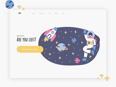 Website design | 404 error page astronaut branding design design agency error 404 error message error page illustration minimal ui ux web webdesign website