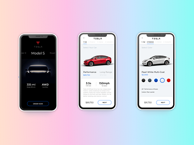 Tesla Model S | Concept Ui animation brand branding character clean design flat graphic design identity illustration illustrator ios minimal minimal app sketch ui ux vector web website