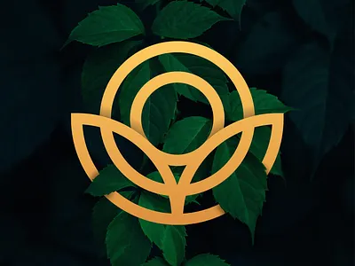 O + sun + leaves branding clean colorful creative design geometric icon identity letter logo logodesign luxury mark minimal modern organic smart sun