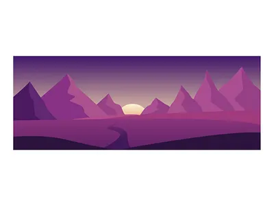 Moutains Landscape | Flat Design illustration banner flat design flat designs illustration landscape moutains wallpaper