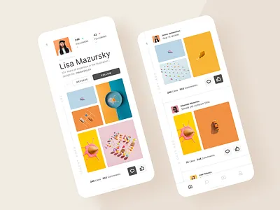 Portfolio App app browse home ios portfolio profile ui ux