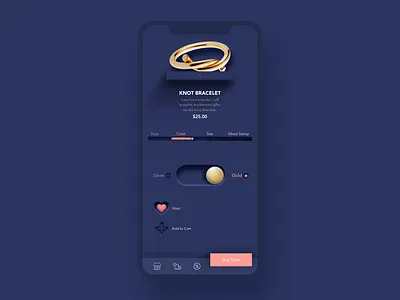 Toggle- UI Ninja Challenge #3 app design jewelery toggle ui vector