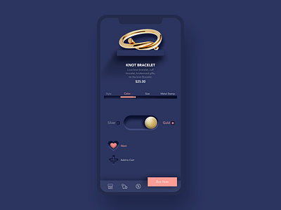 Toggle- UI Ninja Challenge #3 app design jewelery toggle ui vector