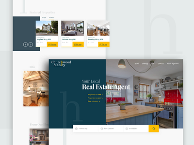 Estate Agent Lander estate agents landing page landing scree web design website website design