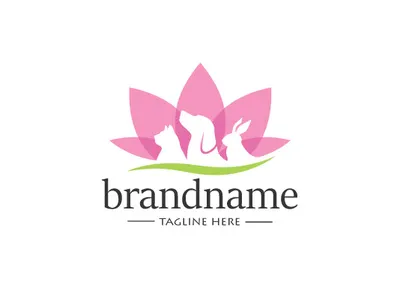 Pet Beauty Care Logo animals beauty brand care cat design dog feminine flat flower identity illustration logo luxury nature rabbit simple sophisticated spa vector