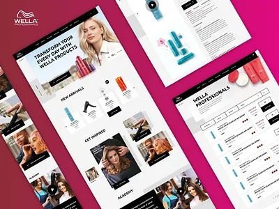 PWA Concept for Wella Store cosmetics design divante ecommerce hair care mobile mobile ui mobile uiux product progressive web app pwa wella