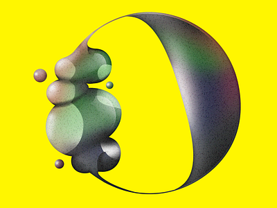 O for 36 Days of Type abstract boutique bubble circles colors creation design for fun icon illustration letter lettering logo typography vector