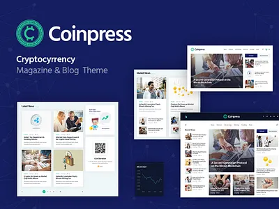 Coinpress | Cryptocurrency Magazine & Blog WordPress Theme bitcoin blog business corporate cryptocurrency magazine web design webdesign wordpress wordpress theme wordpress themes