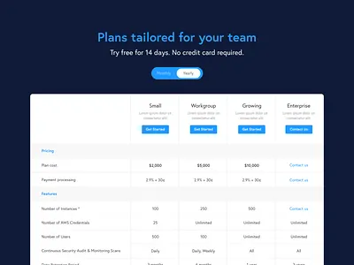 Pricing Page blue design list minimal monthly pakistan pricing ui ux web yearly