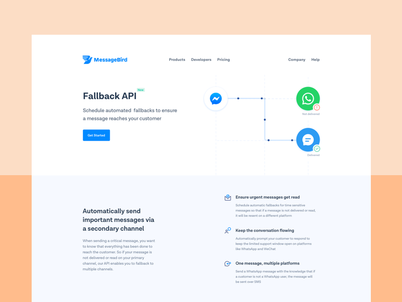 Fallback API fallback api landing page whatsapp