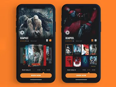 Movies Ui Wide app apple booking cinema design graphicdesign iphonex mobile ui userinterface ux