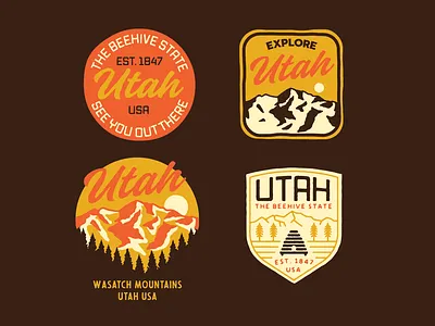 UTAH design designer drawing graphic design illustartor illustration illustrator national park outdoor typography utah