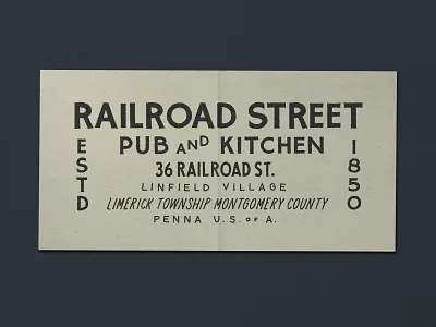 N 024 Jessie Jay Design For Railroad Street antique branding design heritage identity lockup logo philadelphia retro sans serif signpainting timeless typography vector vintage