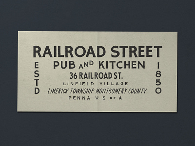 N 024 Jessie Jay Design For Railroad Street antique branding design heritage identity lockup logo philadelphia retro sans serif signpainting timeless typography vector vintage