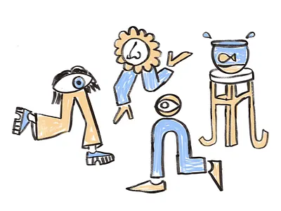 Dance party cannabis dance eye balls fish fun illustration monsters nose party procreate shoes