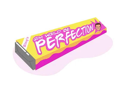 Gum Would Be Perfection adobe illustrator chewing gum design friends gum illustration illustrator vector