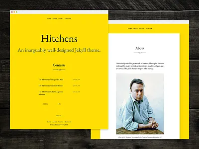 Hitchens blog eb garamond jekyll theme web yellow