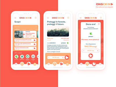 ONGcoin app art brand branding design flat graphic design icon identity illustration illustrator ios lettering logo type typography ui ux vector