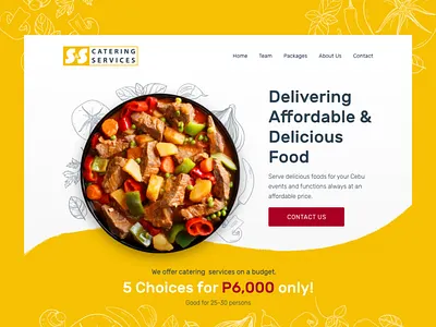 S&S Catering design flat minimal typography ui vector web website