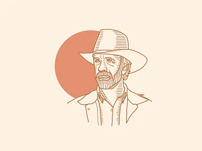 Men of my Childhood: Walker, Texas Ranger 2d art design drawing illustration line art minimal portait texas vector