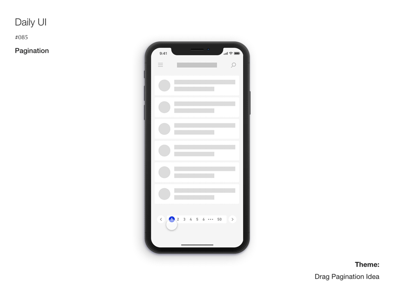 Daily UI #085 Pagination adobexd animation dailyui