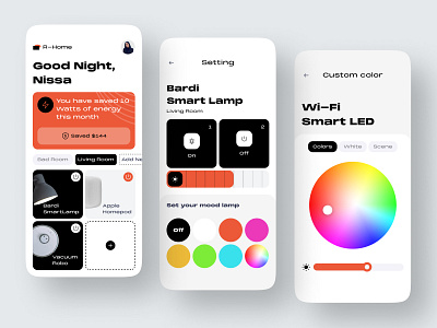 R-Home - Smart Home app app design home home app home automation mobile app mobile app design mobile design smart home smart home app smarthome