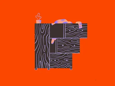 F 36 days of type 36 days of type 36 days of type lettering f illustration texture wood