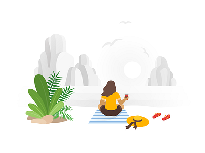 Coffee Break Illustration character chilling design design tools digital art flat design graphic design illustration illustrator interface illustration nature relax rest ui user experience ux vector vector art web design woman