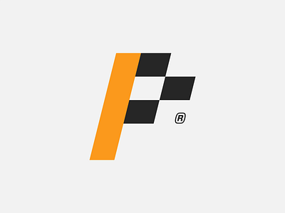 Speed Digital Flag Mark auto block bold branding checkered flag classic car digital final grid identity logo monogram movement p pixel redesign registered speed