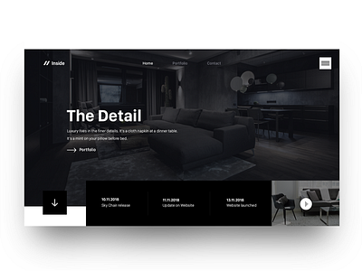 "Inside" Interior corporate design ui ui ux ui deisgn user experience user interface