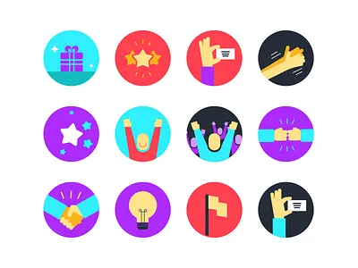 Badges flat icon illustration minimalist vector