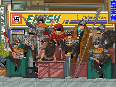 Mobile Squad ps 插图 设计