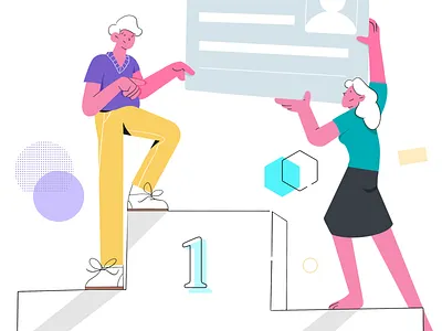 To Be No 1 color daily illustration sketch vector