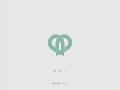 Pin + Love + Chain Logo Concept chain design flag logo graphic design logo logo design logo idea logogram love pin vector